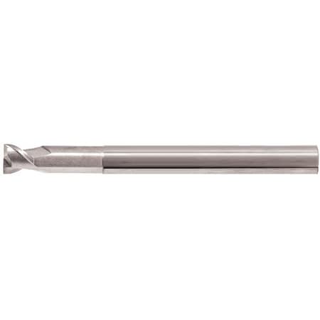 Mastercut Tool 3x3x6x75 2FL Square 40 Degree Helix Endmill Short Flute, 2.5mm Neck Diameter, 12mm Reach 536-202